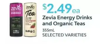 Fortinos Zevia Energy Drinks and Organic Teas offer