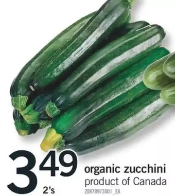 Fortinos Organic Zucchini offer