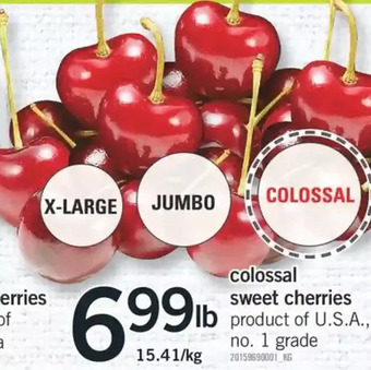 Fortinos Colossal Sweet Cherries offer