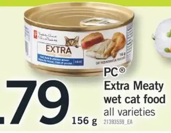 Fortinos PC Extra Meaty Wet Cat Food offer