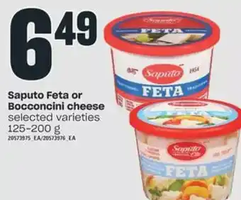 Valu-mart Saputo Feta or Bocconcini Cheese offer