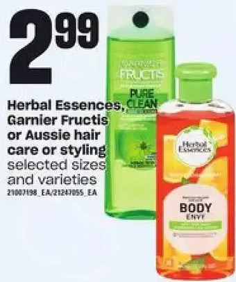 Loblaws Herbal Essences, Garnier Fructis or Aussie Hair Care or Styling offer