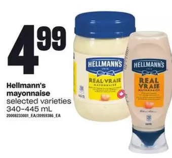 Loblaws Hellmann's Mayonnaise offer