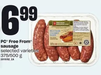 Loblaws PC Free from Sausage offer