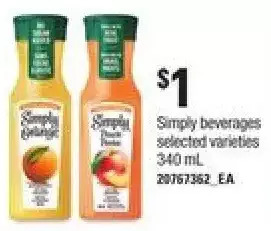 Loblaws Simply Beverages offer