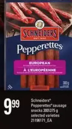 Zehrs Markets Schneiders Pepperettes Sausage Snacks offer