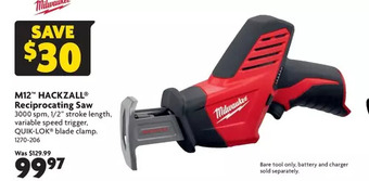 Home Hardware M12 Hackzall Reciprocating Saw offer