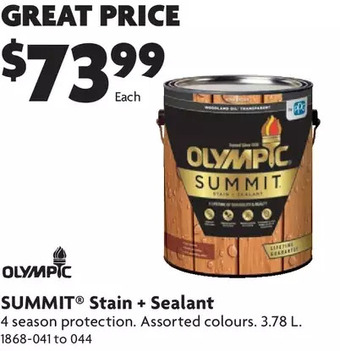 Home Hardware Summit Stain + Sealant offer