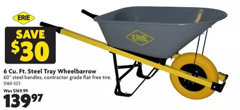 Home Hardware 6 Cu. Ft. Steel Tray Wheelbarrow offer