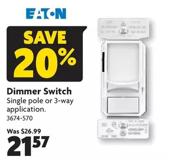 Home Hardware Dimmer Switch offer