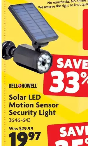Home Hardware Solar LED Motion Sensor Security Light offer