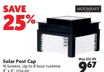 Home Hardware Solar Post Cap offer