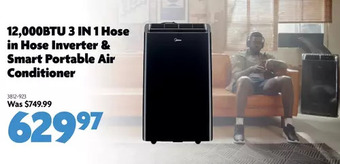 Home Hardware 12,000 BTU 3 in 1 Hose in Hose Inverter & Smart Portable Air Conditioner offer