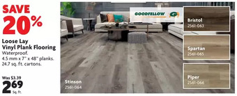 Home Hardware Loose Lay Vinyl Plank Flooring offer
