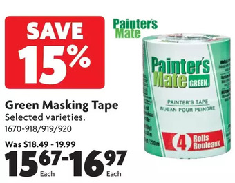Home Hardware Green Masking Tape offer