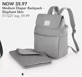 Babies 'R' Us Medium Diaper Backpack - Elephant Skin offer