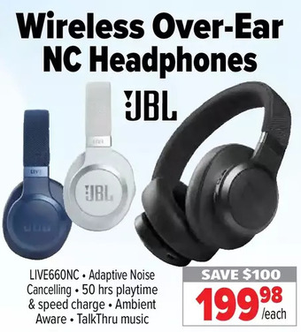 2001 Audio Video Jbl Wireless over-Ear NC Headphones offer