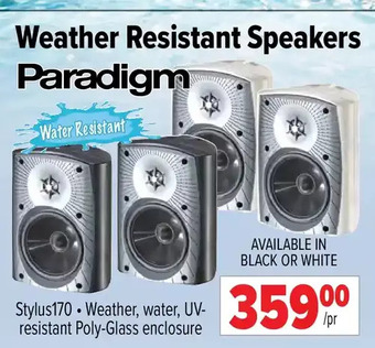 2001 Audio Video Paradigm Weather Resistant Speakers offer