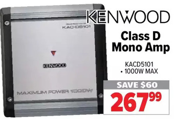 2001 Audio Video Kenwood Class D Mono Amp offer