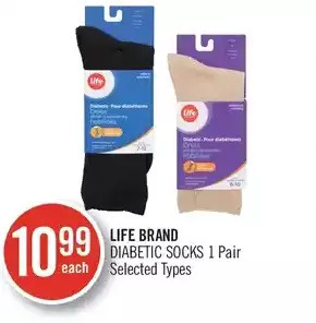 Shoppers Drug Mart Life Brand Diabetic Socks offer
