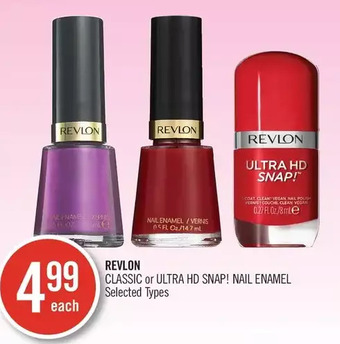 Shoppers Drug Mart Revlon Classic or Ultra HD Snap! Nail Enamel offer