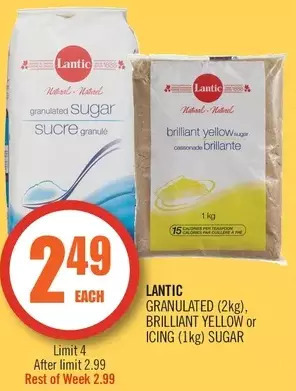 Shoppers Drug Mart Lantic Granulated, Brilliant Yellow or Icing Sugar offer