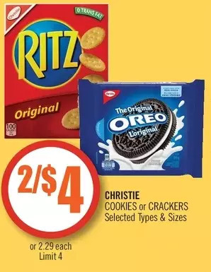 Shoppers Drug Mart Christie Cookies or Crackers offer