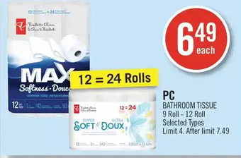 Shoppers Drug Mart PC Bathroom Tissue offer