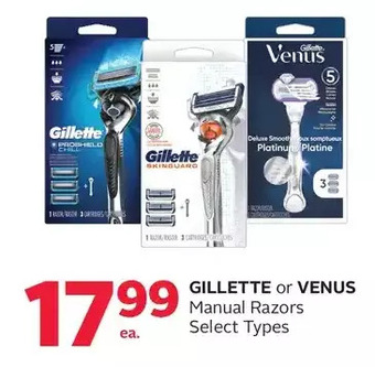 Rexall Gillette or Venus Manual Razors offer