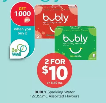 Rexall Bubly Sparkling Water offer