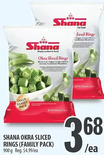 Al Premium Food Mart Shana Okra Sliced Rings (Family Pack) 900g offer
