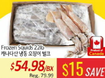 Galleria Supermarket Frozen Squids 22lb offer