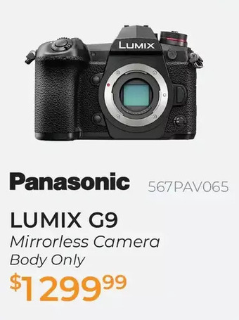 Henry's Panasonic Lumix G9 Mirrorless Camera Body Only offer