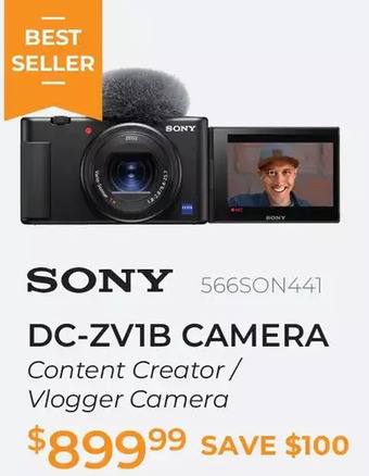 Henry's Sony DC-ZV1B Camera Content Creator/Vlogger Camera offer
