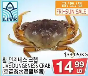 H-Mart Live Dungeness Crab offer