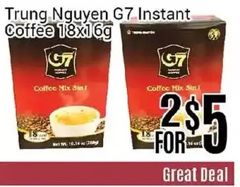Nations Fresh Foods Trung Nguyen G7 Instant Coffee offer