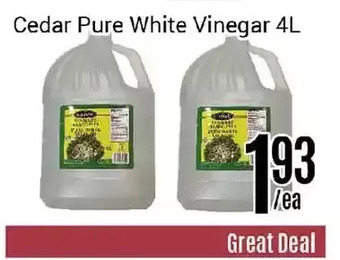 Nations Fresh Foods Cedar Pure White Vinegar offer