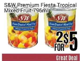 Nations Fresh Foods S&W Premium Fiesta Tropical Mixed Fruit offer