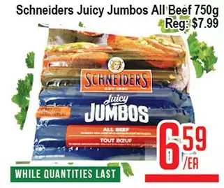 Skyland Foodmart Schneiders Juicy Jumbos All Beef offer