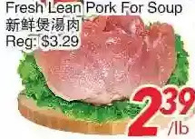Foody World Fresh Lean Pork for Soup offer