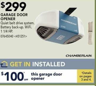RONA Garage Door Opener offer