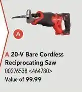 RONA 20-V Bare Cordless Reciprocating Saw offer
