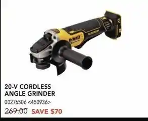 RONA 20-V Cordless Angle Grinder offer