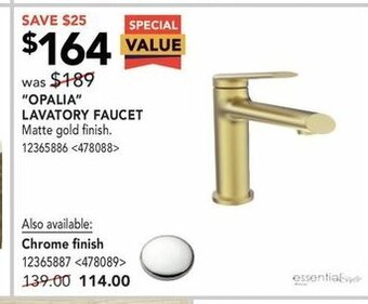 RONA "opalia" lavatory faucet offer