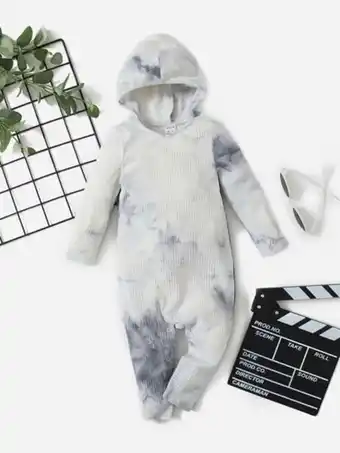 SheIn Shein baby tie dye print hooded jumpsuit offer