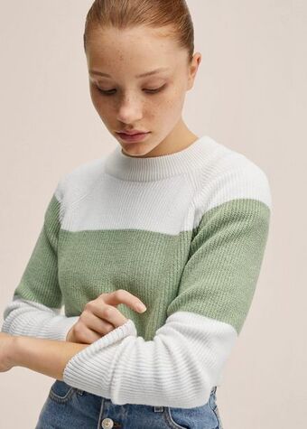 Mango Bicolour knit sweater offer