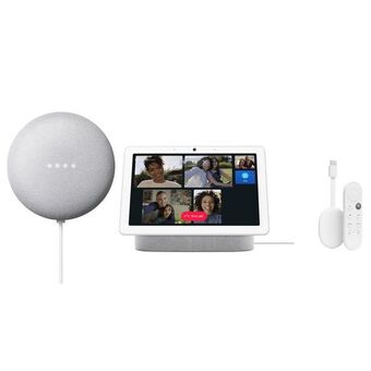 Best Buy Google entertainment anywhere bundle - nest hub max smart display, nest mini (2nd gen) & chromecast offer
