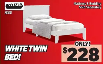 Surplus Furniture White Twin Bed offer