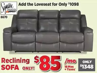Surplus Furniture Jesolo Brown Reclining Sofa offer
