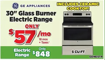 Surplus Furniture GE Stainless Steel 30" Electric Range with Glass Burners offer